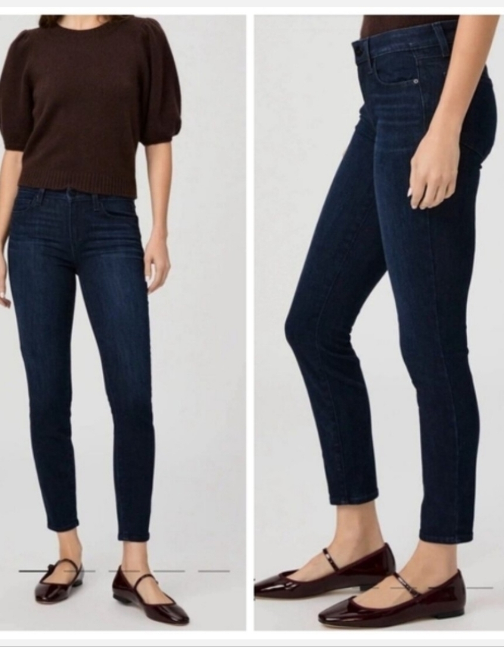 Paige Verdugo Ankle Jeans, Dark Wash, Size 27